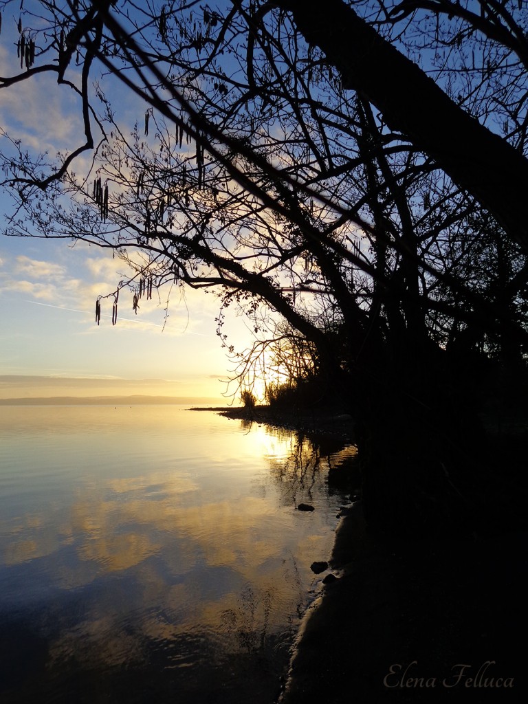 Lago Sabatino, veduta da Bracciano. Marzo 2017.